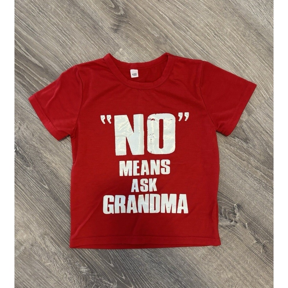 Toddler Red Graphic‎ Crew Neck T-Shirt Kids Size 2T Pull Over Short Sleeve